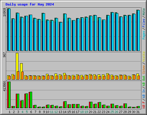 Daily usage for May 2024