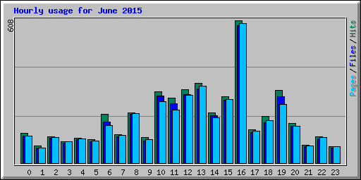 Hourly usage for June 2015
