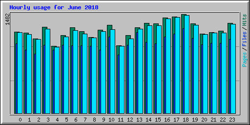 Hourly usage for June 2018