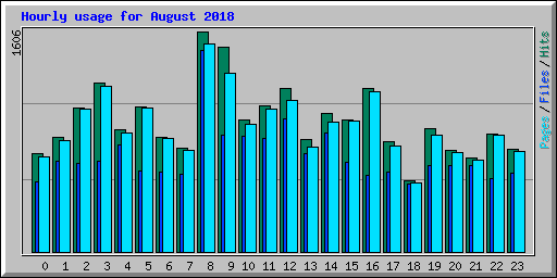 Hourly usage for August 2018