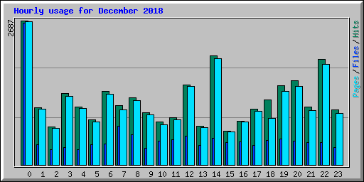Hourly usage for December 2018