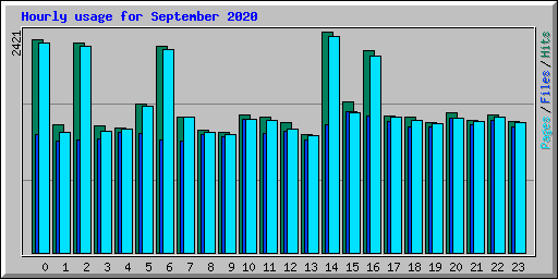 Hourly usage for September 2020