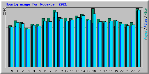 Hourly usage for November 2021