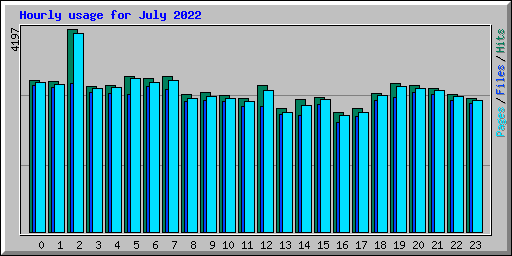Hourly usage for July 2022