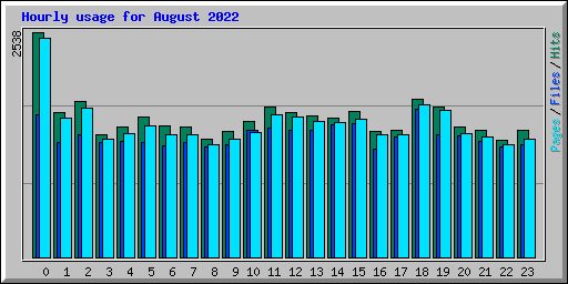 Hourly usage for August 2022