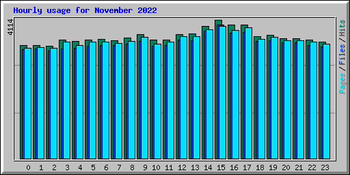 Hourly usage for November 2022