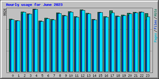 Hourly usage for June 2023