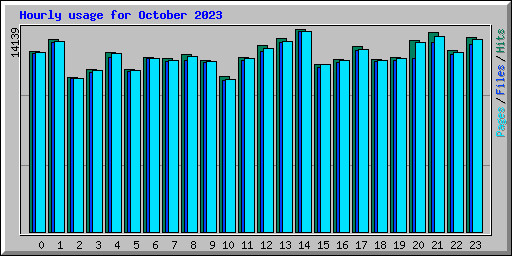 Hourly usage for October 2023