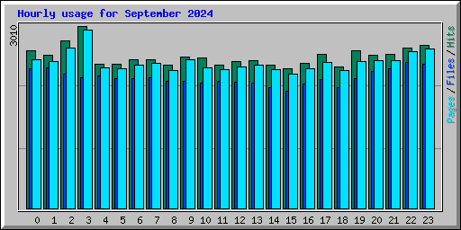 Hourly usage for September 2024