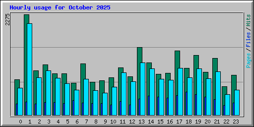 Hourly usage for October 2025